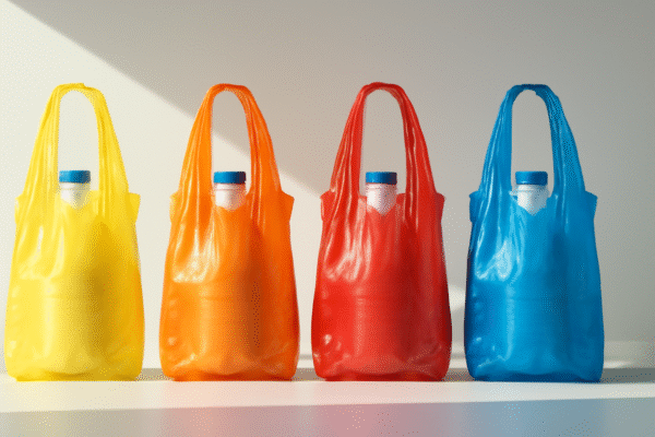 پلاستیک رکابی رنگی و بی رنگ شفاف دستهدار