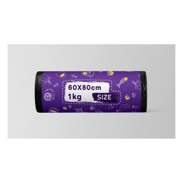 کیسه زباله رولی پرفراژدار 60×80 وزن 1 کیلوگرم